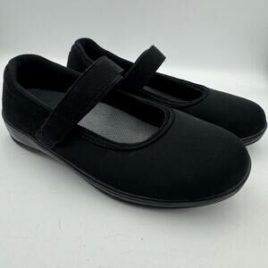 Orthofeet Women’s 7.5B Black Mary Jane Orthopedic Comfort Shoes Adjustable Strap